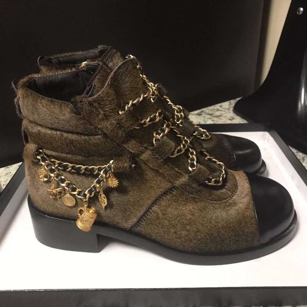 Chanel - A15 Paris-Salzburg Pony Hair Charm Boot